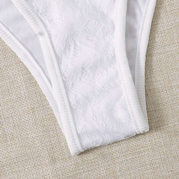 White Lace Bikini Swimsuit - Picture 6 of 6